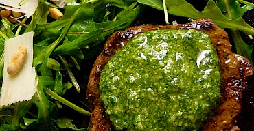 FILLET STEAK WITH FAVA BEANS