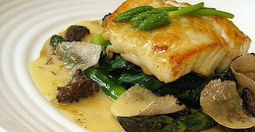 SEA-BASS WITH CREAM OF ASPARAGUS TIPS