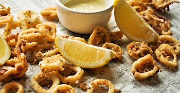 FRIED SQUIDS AND SHRIMPS